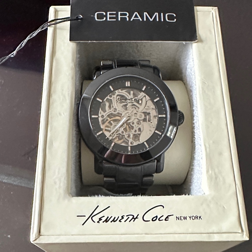 Kenneth Cole Black Ceramic Automatic Watch